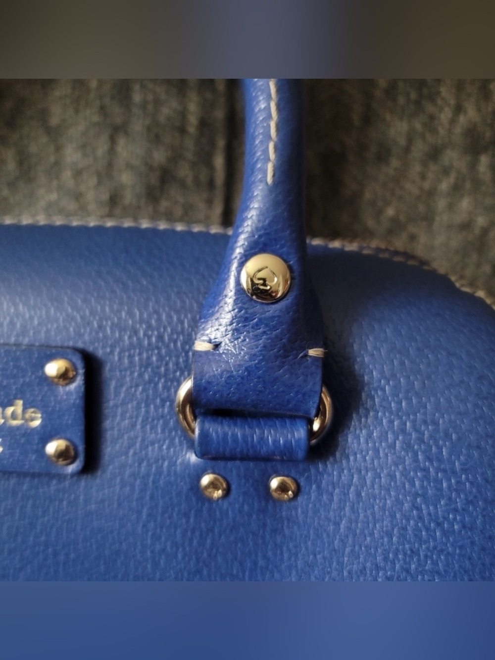 Kate Spade Wellesley Alessa Holiday Blue Leather Satchel Crossbody Bag - EUC - Picture 12 of 15